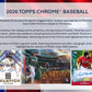 2026 Topps Chrome Baseball Mega Box (Presale 7/22)